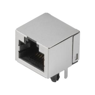 tray nickel over gold no led yes shielding connection solder tht 5 cat jack modular rj45 connector pcb