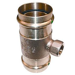 muffe med mm 2-28 28-1 t-stykke sanpress