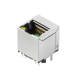 assembly manual tray nickel over gold yes led yes shielding connection solder thr tht s mbit 100 10 jack transformer rj45 connector pcb