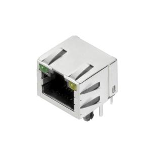assembly manual tray nickel over gold yes led yes shielding connection solder tht 5 cat jack modular rj45 connector pcb