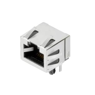 assembly manual tray nickel over gold no led yes shielding connection solder tht 5 cat jack modular rj45 connector pcb
