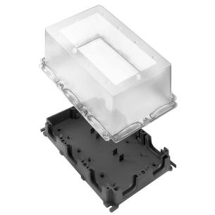 transparent black untreated polycarbonate reinforced fibre glass polycarbonate mm 155 x 196 x 284 fieldpower housing plastic