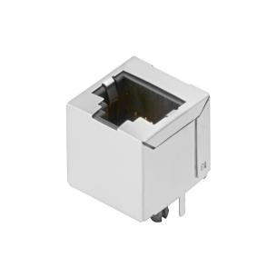 assembly manual tray nickel over gold no led yes shielding connection solder thr tht 6 cat jack modular rj45 connector pcb