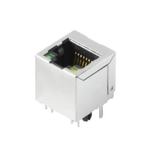 tray nickel over gold yes led yes shielding connection solder thr tht 5 cat jack modular rj45 connector pcb