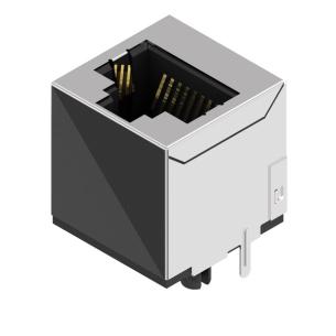 assembly manual tray nickel over gold no led yes shielding connection solder tht 6 cat jack modular rj45 connector pcb