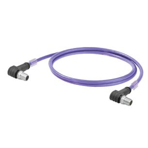 m 3 length angled male ip67 x-type m12 angled male ip67 x-type m12 assembled cable railway ethernet