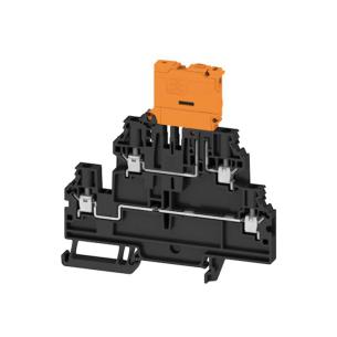 2 levels of number 4 connections of number v 500 a 28 mm2 4 black connection screw terminal test-disconnect