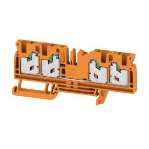 4 connections of number v 1000 a 32 mm2 4 orange in snap block terminal feed-through