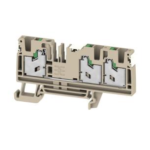 3 connections of number v 1000 a 32 mm2 4 beige dark in snap block terminal feed-through