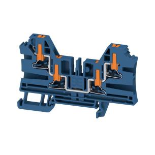 4 connections of number v 1000 a 32 mm2 4 blue dark in push block terminal feed-through