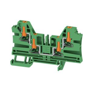 4 connections of number v 1000 a 32 mm2 4 green in push block terminal feed-through