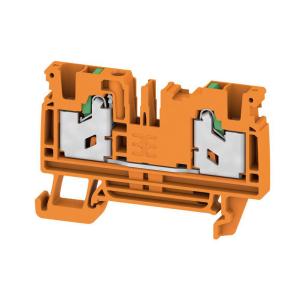 2 connections of number v 1000 a 32 mm2 4 orange in snap block terminal feed-through