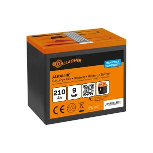 190x125x160mm - 210ah 9v batteri alkaline powerpack gallagher