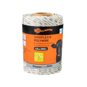 d hegnstr m 200 hvid powerline 6 vidoflex gallagher