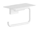 hvid mat hylde med 141mm metal toletpapirholder s addstoris hansgrohe