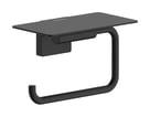 sort mat hylde med 141mm metal toletpapirholder s addstoris hansgrohe