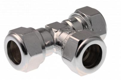 forkromet 10mm t-stykke kompressions