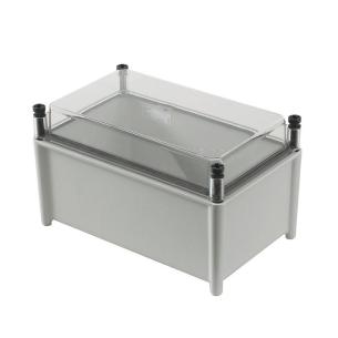 transparent grey light untreated polyester fibre-reinforced glass mm 175 x 302 x 186 enclosure empty polyester tbf housing plastic