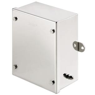 flats across distance 10mm and slot with screw hexagonal m5 no plate flange electropolished mm 90 x 190 x 150 housing metal ex