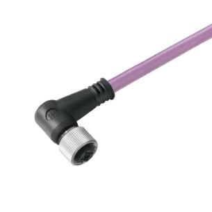 angled socket m 5 1 length cable 2 poles of number connector without end one assembled cable data copper