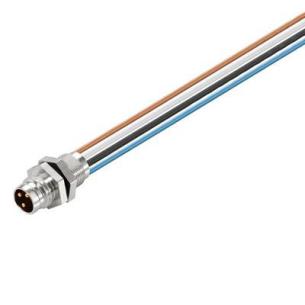 pvc mm2 25 0 8 m gland cable m 5 0 4 poles of number thread m8 pin cable with built-in plug round