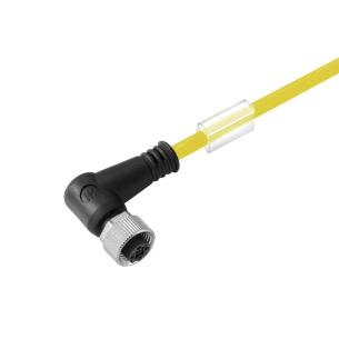 no shielded no led angled socket m 5 1 4 poles of number m12 cable sensor-actuator