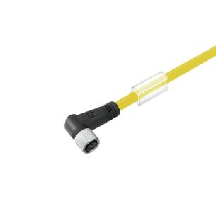 no shielded no led angled socket m 5 4 poles of number m8 cable sensor-actuator