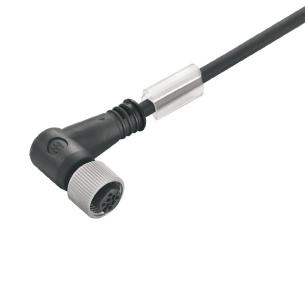 no shielded no led angled socket m 5 1 3 poles of number m12 cable sensor-actuator