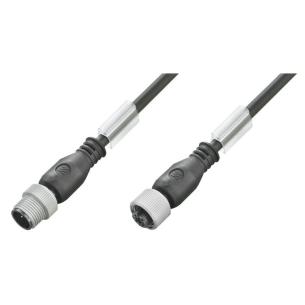 no shielded no led straight socket - straight pin m 6 0 4 poles of number m12 m12 cable sensor-actuator
