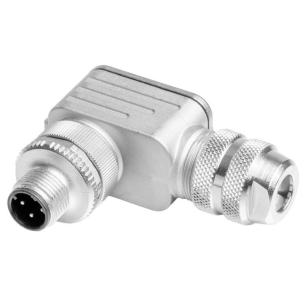 yes connection shield ip67 4 poles of number connection screw d-coded m12 customisable field plug round