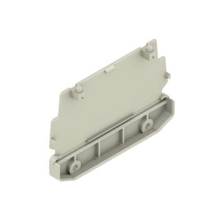 grey pebble 66 pa state installed in ip20 22 width housing profile plate end