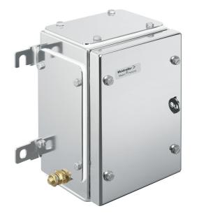 sw10 screws slotted hex-head m6 and hinges 4 right left top bottom yes plate flange electropolished mm 133 x 229 x 152 housing metal ex