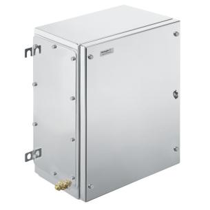 sw10 screws slotted hex-head m6 and hinges 4 no plate flange electropolished mm 150 x 400 x 300 housing metal ex