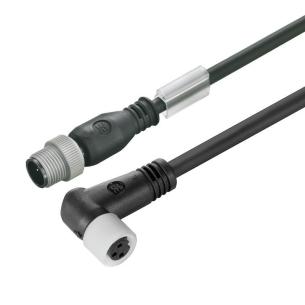 no shielded no led 90 socket - straight pin m 3 3 poles of number m8 m12 cable sensor-actuator