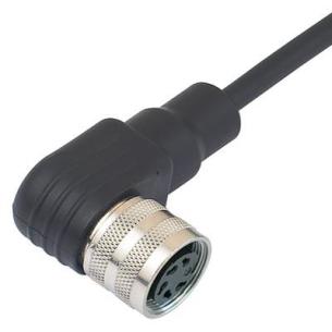 no shielded no led angled socket m 3 12 poles of number m16 cable sensor-actuator