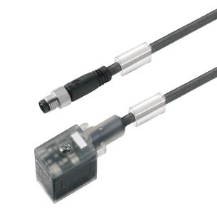 black pur m 5 length cable none m8 mm 11 b design industrial plug valve - plug straight assembled cable valve