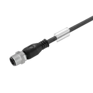 no shielded no led straight pin m 10 8 poles of number m12 cable sensor-actuator