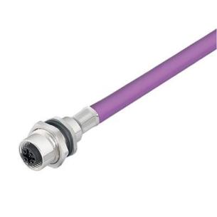 halogen-free pur mm2 25 0 9 pg gland cable m 5 0 2 poles of number m12 connector socket cable with built-in plug round