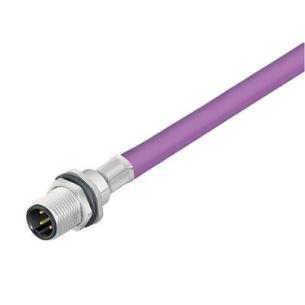 halogen-free pur mm2 25 0 9 pg gland cable m 2 2 poles of number m12 pin cable with built-in plug round