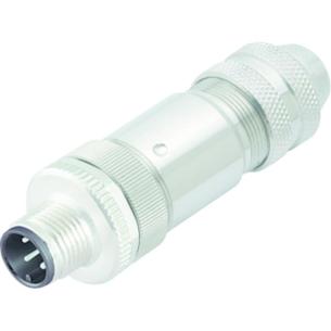 yes connection shield ip67 4 poles of number connection tension-clamp a-coded m12 customisable field plug round