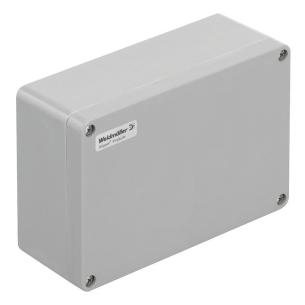 grey silver polished untreated polyester fibre-reinforced glass mm 90 x 160 x 260 enclosure empty polyester pok klippon housing plastic
