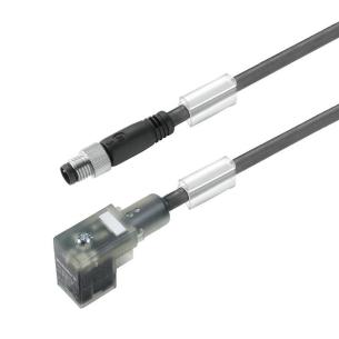 black pur m 15 0 length cable none m8 mm 4 9 c design industrial plug valve - plug straight assembled cable valve