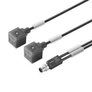 black pur m 3 length cable a-coded m12 mm 18 a design plug valve - plug straight assembled cable valve