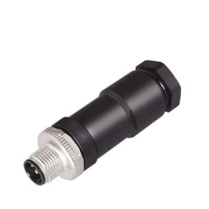 no connection shield ip67 5 poles of number connection screw a-coded m12 customisable field plug round