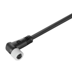 no shielded no led angled socket m 3 4 poles of number m8 cable sensor-actuator