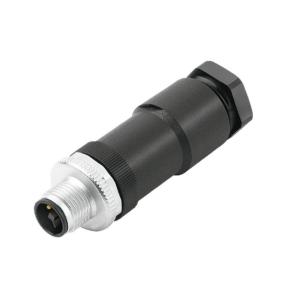 no connection shield in screwed when ip67 4 poles of number connection screw t-coded m12 customisable field plug round