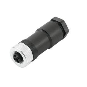 no connection shield in screwed when ip67 4 poles of number connection screw t-coded m12 customisable field plug round