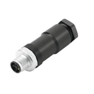 no connection shield ip67 4 poles of number connection screw s-coded m12 customisable field plug round