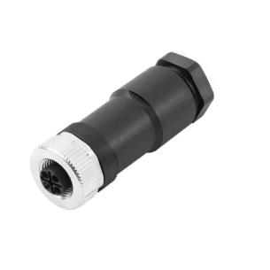no connection shield ip67 4 poles of number connection screw s-coded m12 customisable field plug round
