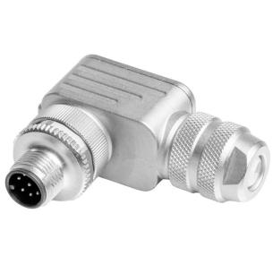 yes connection shield ip67 8 poles of number connection screw a-coded m12 customisable field plug round